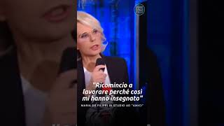 Maria De Filippi torna ad Amici dopo la morte di Maurizio Costanzo le sue parole [upl. by Ameerak]