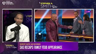 Stephen A Smith recaps his family’s unsuccessful Family Feud performance [upl. by Mahla]