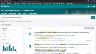 ProQuest Dissertations and Thesis Database [upl. by Eilerua]