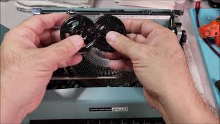 Olivetti Lettera 22 amp 32  Ribbon Installation [upl. by Alleunam]