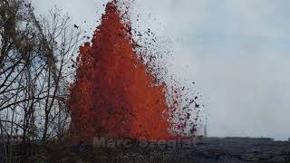 Kilauea fissure 22 during daylight [upl. by Nosmas]