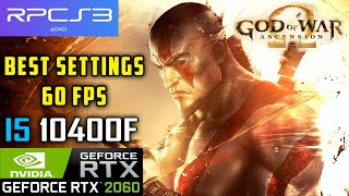 God of War Ascension RPCS3 Best Settings For 60 FPS  RTX 2060 12gb  I5 10400f PC Performance [upl. by Annahsohs]