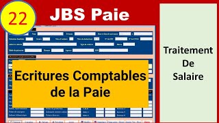 22  Traitement de Salaire  La Comptabilisation de La Paie  Ecritures Comptables de la Paie [upl. by Ailaroc170]