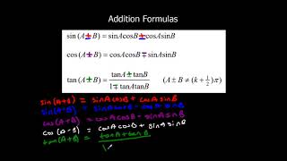 The Addition Formulas [upl. by Bernardo]