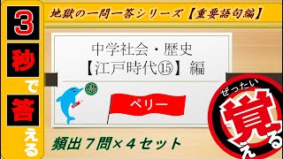 ≪中学歴史≫江戸時代⑮ペリー【絶対暗記⁂4回繰り返して覚える！】 [upl. by Burra]