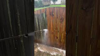 Satisfying video of us cleaning a wood fence 💥 [upl. by Ettelloc762]