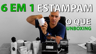 Maquina de Estampar Canecas 6 em 1  O que elas Podem Estampar UNBOXING [upl. by Aronaele]