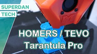 Homers  Tevo NEW Tarantula Pro 3D printer  First power ON and print tests [upl. by Akisej]