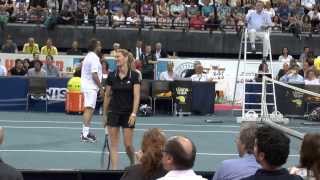 Henri Leconteamp Steffi Graf vs Andre Agassi amp Mansour Bahrami Henri dancing on court [upl. by Bennett]