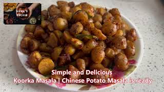 Koorka Masala  Chinese Potato Masala  ಸಾಂಬ್ರಾಣಿ ಗೆಡ್ಡೆ ಮಸಾಲ [upl. by Flinn]