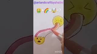 Emoji mix art challenge artviralemojimix yshorts art and craft by Shalini [upl. by Assirual]