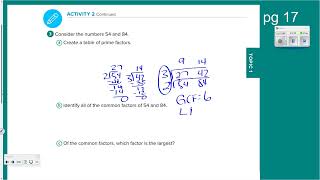 KMS 6th Grade Math  Module 1 Topic 1 Lesson 2 pt 2 [upl. by Kori]