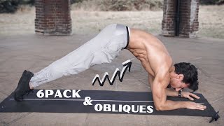 6 PACK ABS AND OBLIQUES WORKOUT FOR BEGINNERS  Rowan Row [upl. by Notecnirp]