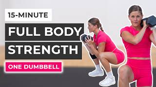 15Minute One Dumbbell Workout Full Body Strength [upl. by Nyleikcaj]