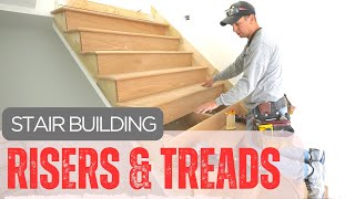 How to Install Stair Treads amp Risers Pro Techniques [upl. by Feirahs]