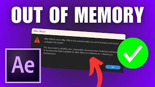 How To Fix Adobe After Effects Out Of Memory Error [upl. by Santiago839]