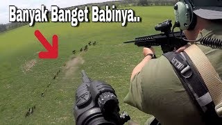 Gokill Berburu Babi Hutan Dengan Helikopter [upl. by Aikem]