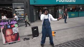 Medy Lema sings Creep and Waterfalls by TLC in Lord Street Liverpool [upl. by Brosine248]