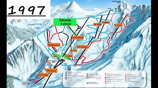 Évolution de la station de ski de Cauterets depuis 1965 sur un plan des pistes [upl. by Bremen]