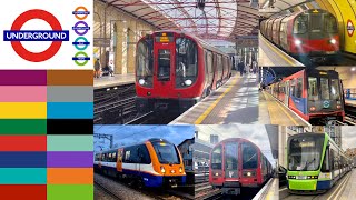 London Underground  all lines compilation 2024 all Tube Map services [upl. by Huttan441]