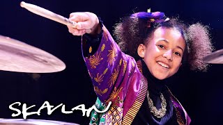 Viral 9yearold drummer Nandi Bushell performs on talk show  SVTTV 2Skavlan [upl. by Nala]