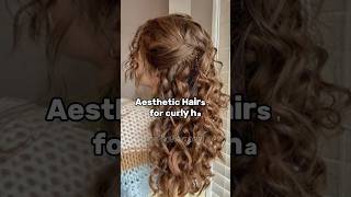 Aesthetic hairstyle for curly hair 🎀 curlyhair viralshort hairstyle [upl. by Tolmach]