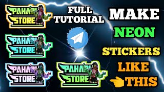 How to make neon stickers for telegram gaming channel Make stickers full tutorial bgmi stickers [upl. by Cherie]