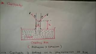 capillarity derivation capillary rise [upl. by Keefer998]