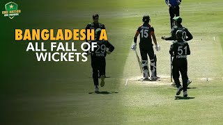 Bangladesh A Fall of Wickets vs Pakistan Shaheens  50over Match Darwin 2024 [upl. by Llenreb949]