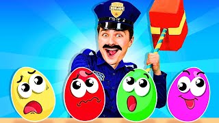 Surprise Eggs Kids Songs 👮‍♂️ Kids Songs and Nursery Rhymes by Coco Froco [upl. by Neelon382]