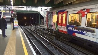 HD London Underground S Stock LU150 21301  21302 leave Edgware Road on a Circle line train 2314 [upl. by Simonette366]