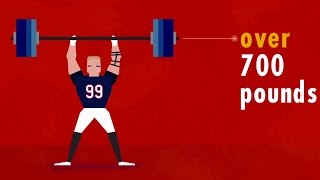 JJ Watt is not human NFL infographic [upl. by Caesar]