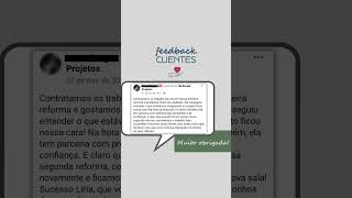 Feedback dos Clientes 🥰 projetointeriores depoimentosreais avaliaçao feedback clientesatisfeito [upl. by Eloccin]