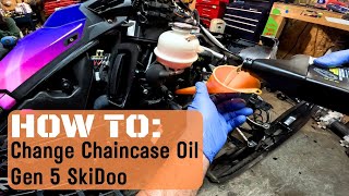 Changing the Chaincase Oil on Gen 5 SkiDoo [upl. by Anij247]