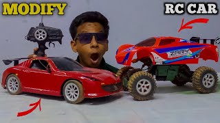 I Modify Remote Control Sports CAR into Monster Looks  Toy Unbox Wala Ali [upl. by Etnoj599]