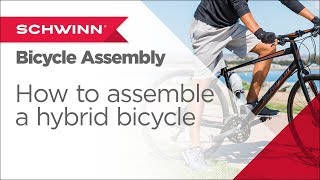 How to Assemble a Schwinn Adult Hybrid Bicycle Gears Brakes [upl. by Edgard]