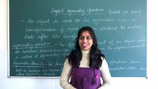 Crystal Symmetry Operations and elements CMP1Dr Divya Jyoti Chawla [upl. by Harbert]