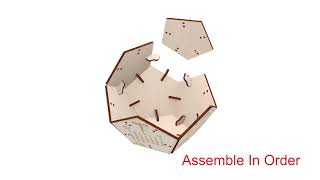 How To Assemble New Pattern 2022 Dodecahedron Desk Calendar [upl. by Flight193]