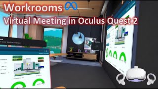 Virtual Meeting Horizon Workrooms in Oculus Quest 2 [upl. by Honan]