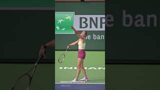 Sabalenka Serve Slow Motion Front IW23 shorts [upl. by Ynaffi777]