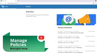 Setup Boxcryptor  STEP 5 Manage Policies [upl. by Lanctot]