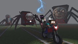 Mobs Life  CHOO CHOO CHARLES GIANT HORROR APOCALYPSE ATTACK [upl. by Dnomrej145]