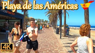 TENERIFE  PLAYA DE LAS AMÉRICAS  Tour of several Places on a Busy Morning 🌞 4K Walk ● MidMay 2023 [upl. by Marcos685]