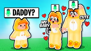 Matching AVATARS as a BABY in Roblox VOICE CHAT 3 [upl. by Meesan]