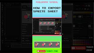 Pixelorama TutorialHow to Export Sprite Sheet Cómo exportar hoja de Sprite Pixel Art [upl. by Eninnaej]