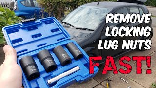 Remove Locking Lug Nuts from ANY Car or Truck  Without Keys [upl. by Woolcott]