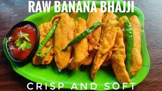 Raw Banana Bhajjiaratikaya bajji Andhra Street food [upl. by Liahkim]