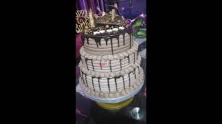 Three Tier Cake design  Chocolate truffle cake  Malayalam  Ponnuskitchen Cake [upl. by Javed]