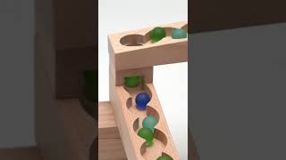 Marble Run ASMR Wooden Winding Ramp Little Carpenter 🌟 EP 13 🌟 marble run [upl. by Hgielrak]