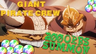 DORRY amp BROGY GIANT PIRATE CREW BOUNTYFEST SUMMONS 200 ORBS  OPBR [upl. by Mulligan70]